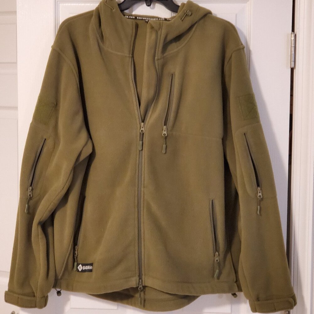 Baerskin Men’s Tactical Hoodie 2XL Zip Fleece Jacket Outdoor Green BAERSkin
